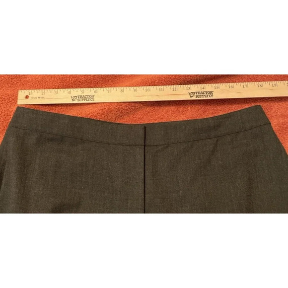 St John Women’s 12 Diana Wool Blend Dress Pants Wide Leg Pleated Gray High Rise - Picture 4 of 11